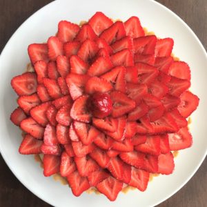 Rosé-Glazed Strawberry Lemon Mascarpone Tart