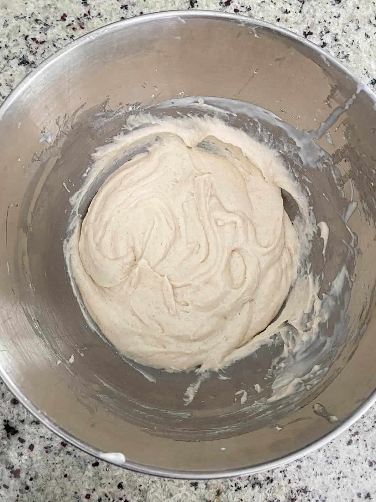 Making vanilla bean cupcakes step 3.