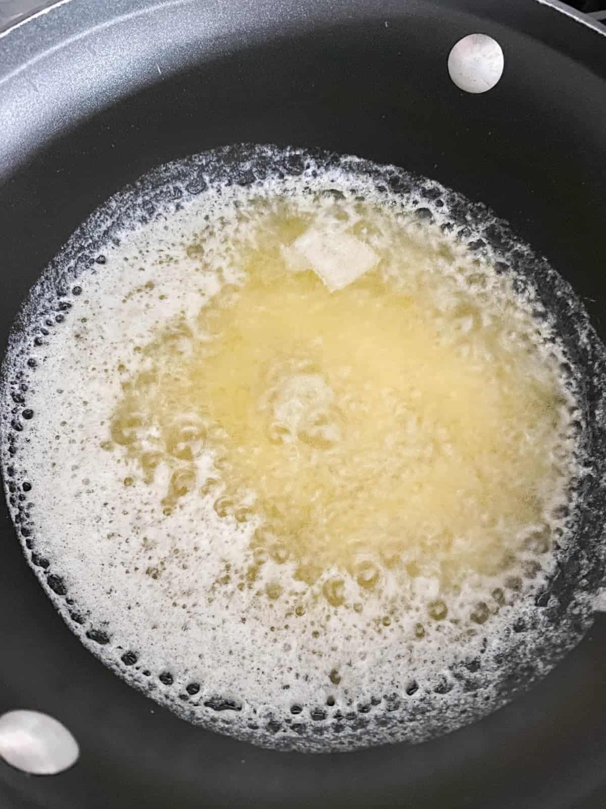 How to brown butter, step 3.