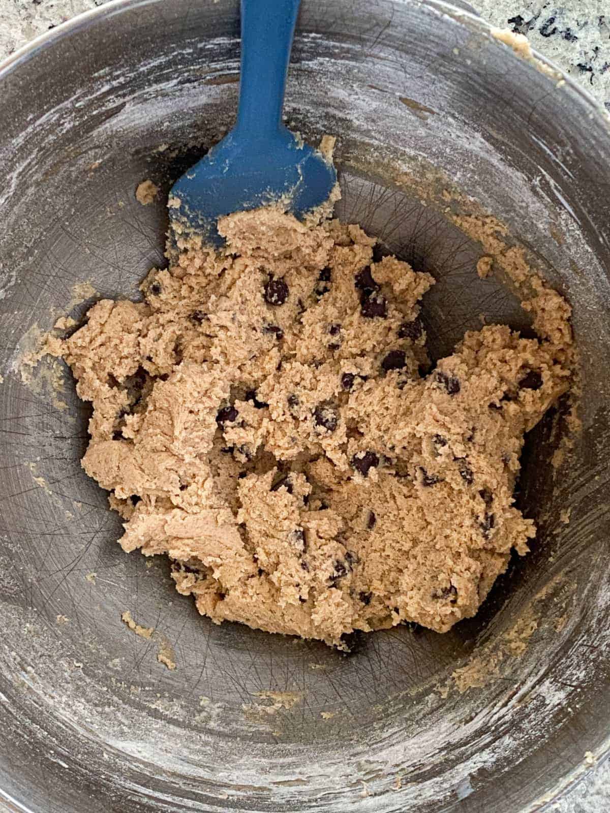 Making Eggless Chocolate Chip Cookies, step 5.