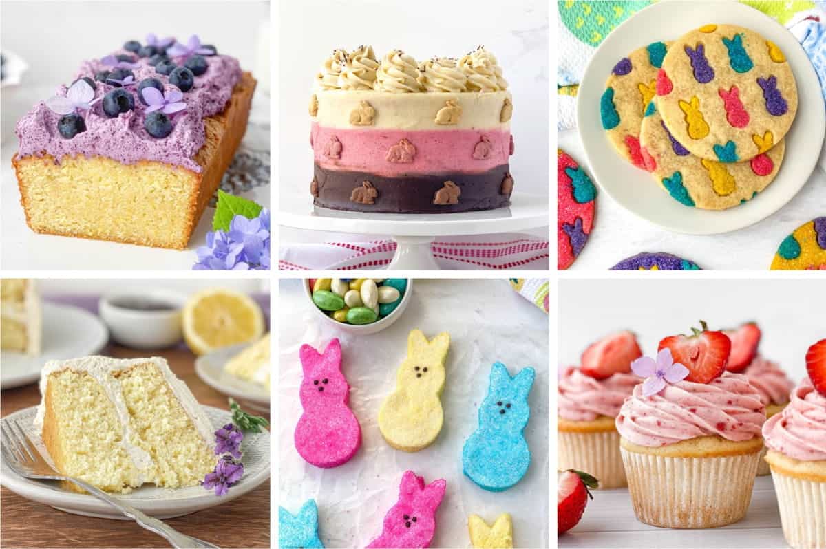 Collage of Easter Desserts.