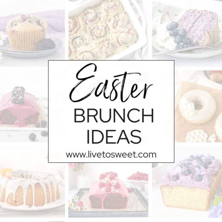 Collage of Easter Brunch Ideas.