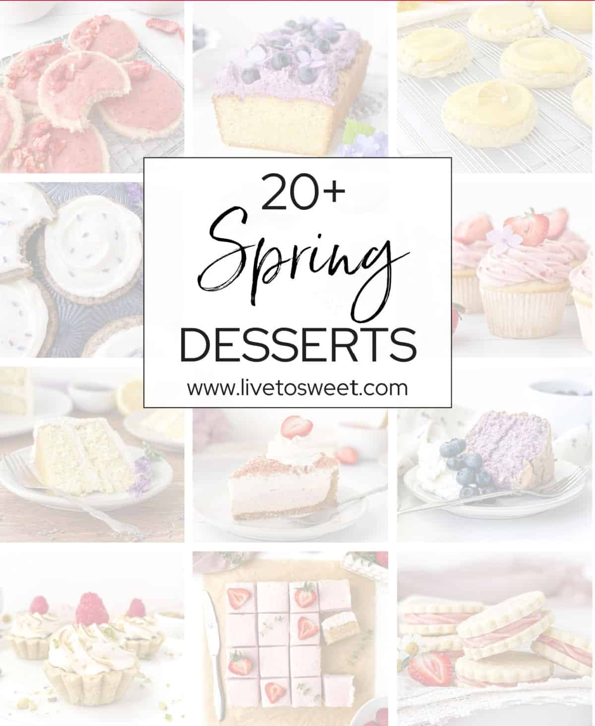 Collage of Spring Desserts.