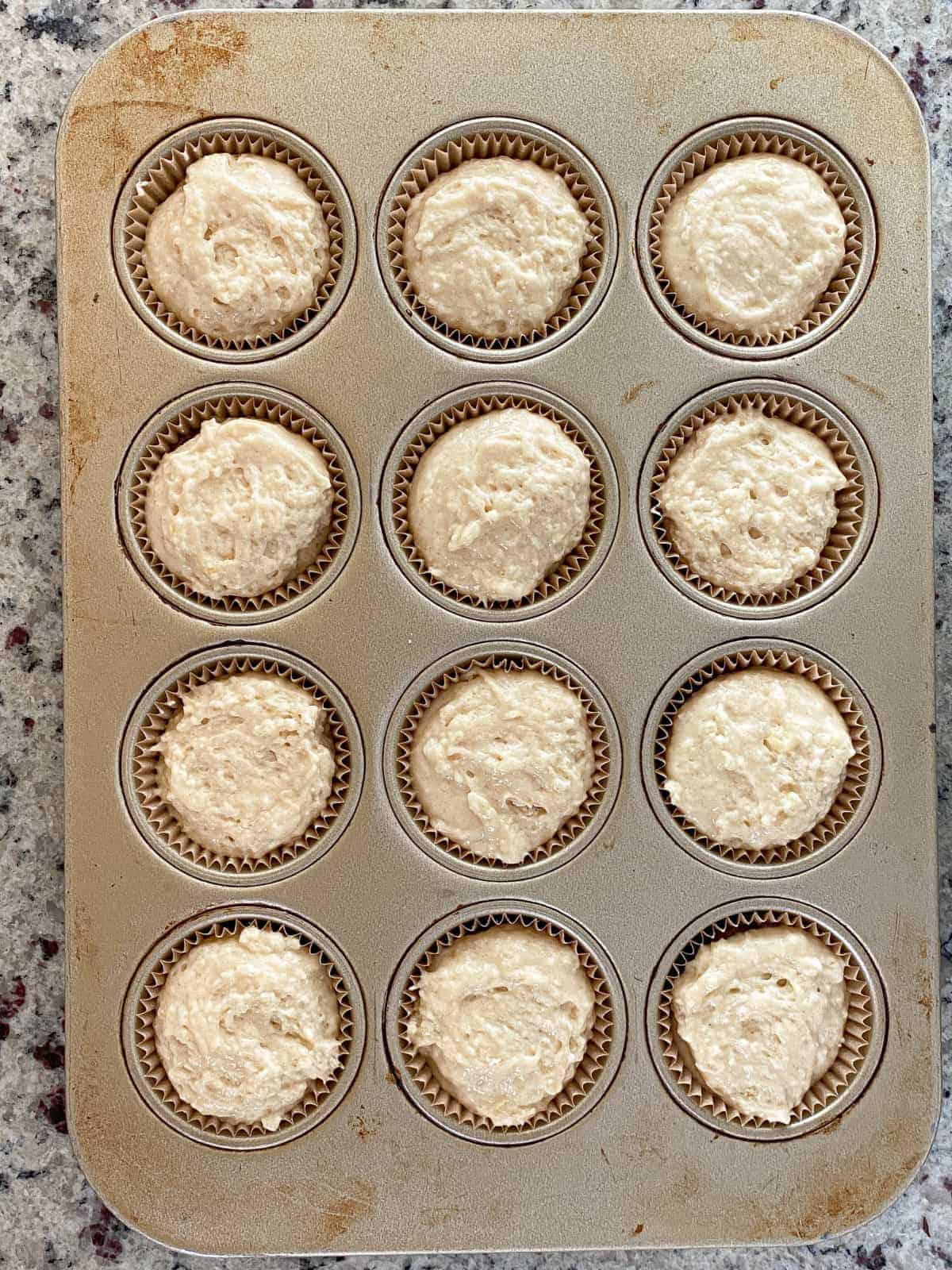 Making Nutella Muffins, step 4.
