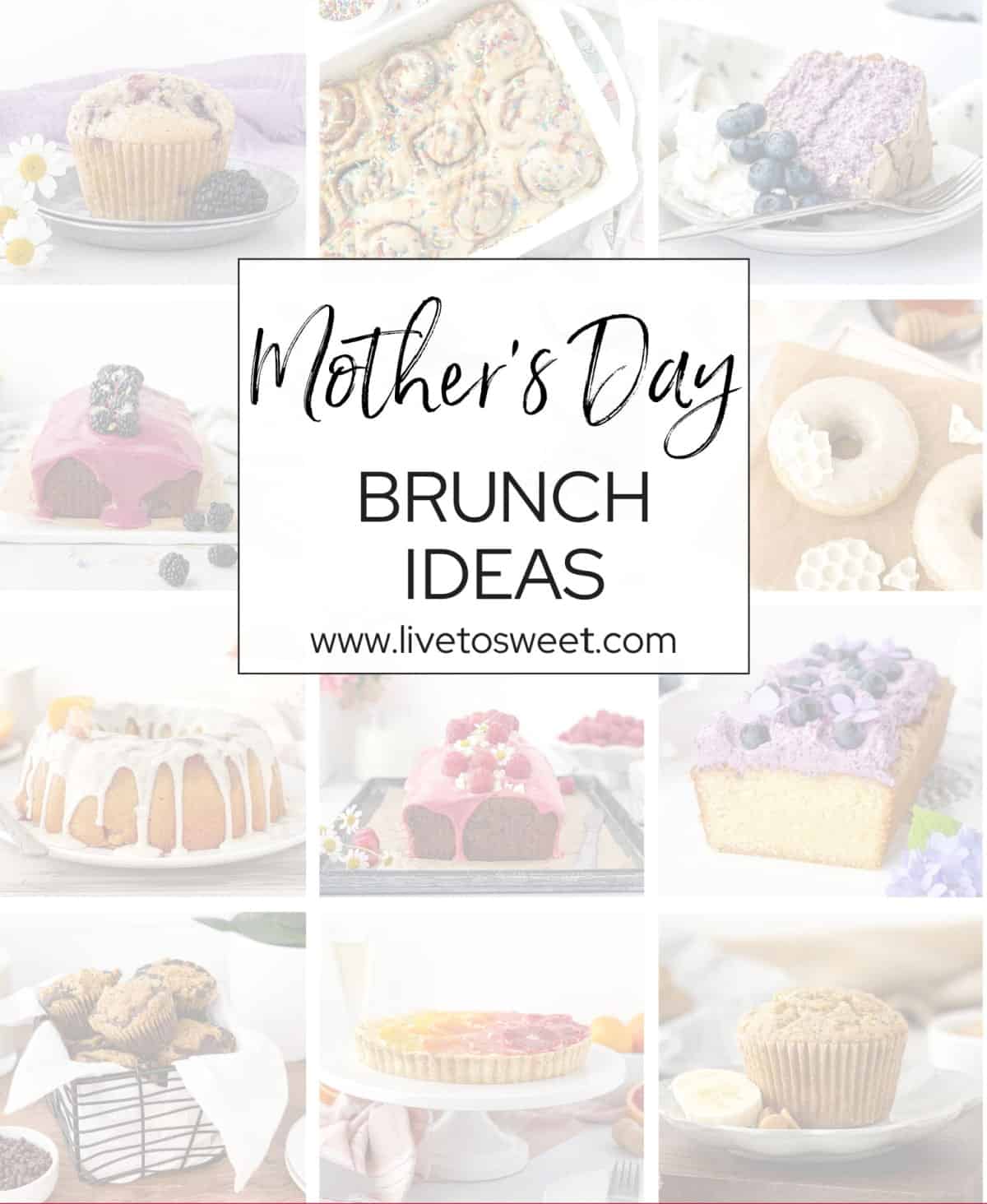 Collage of Mother's Day Brunch Ideas.