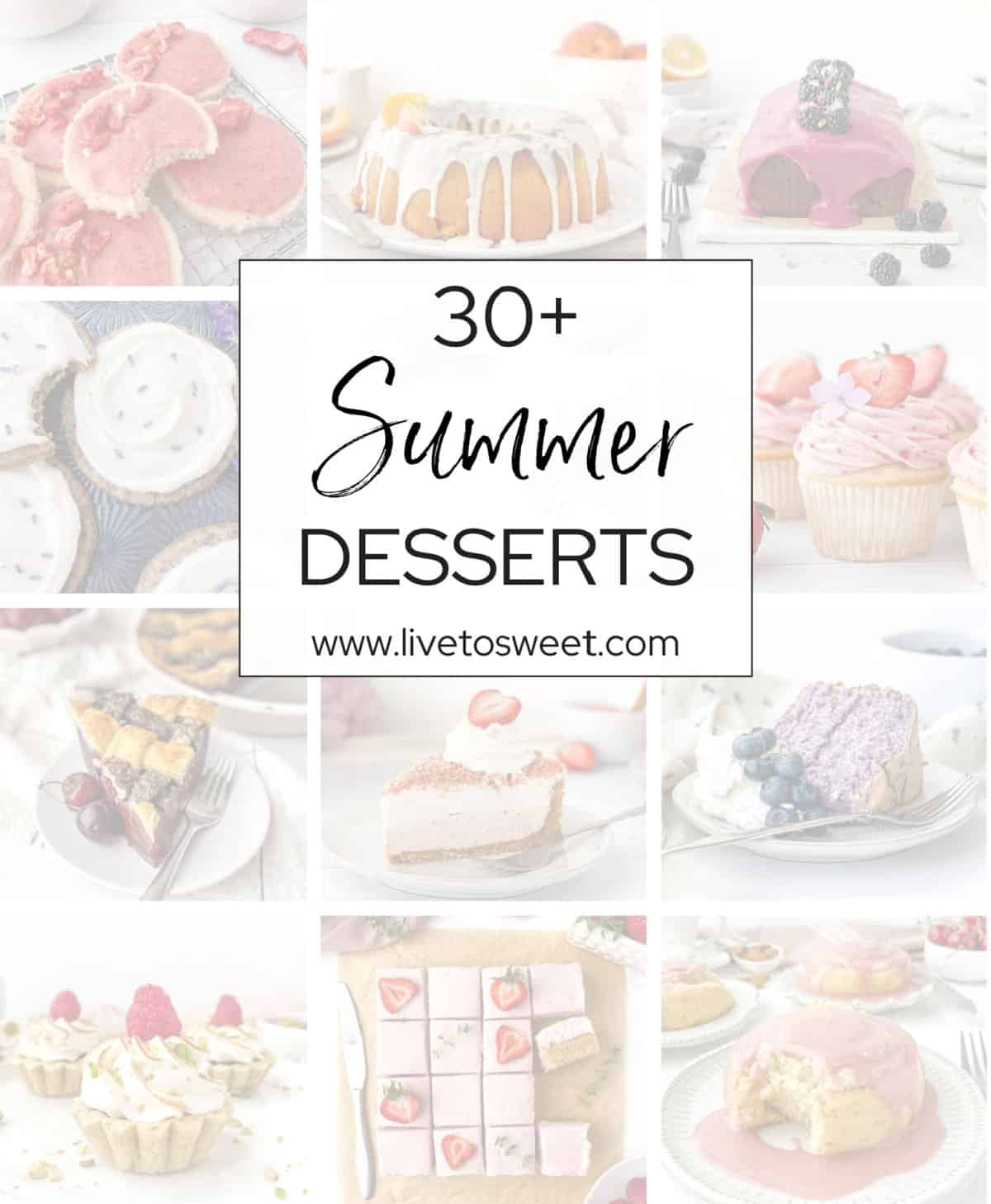 Collage of Summer Desserts.