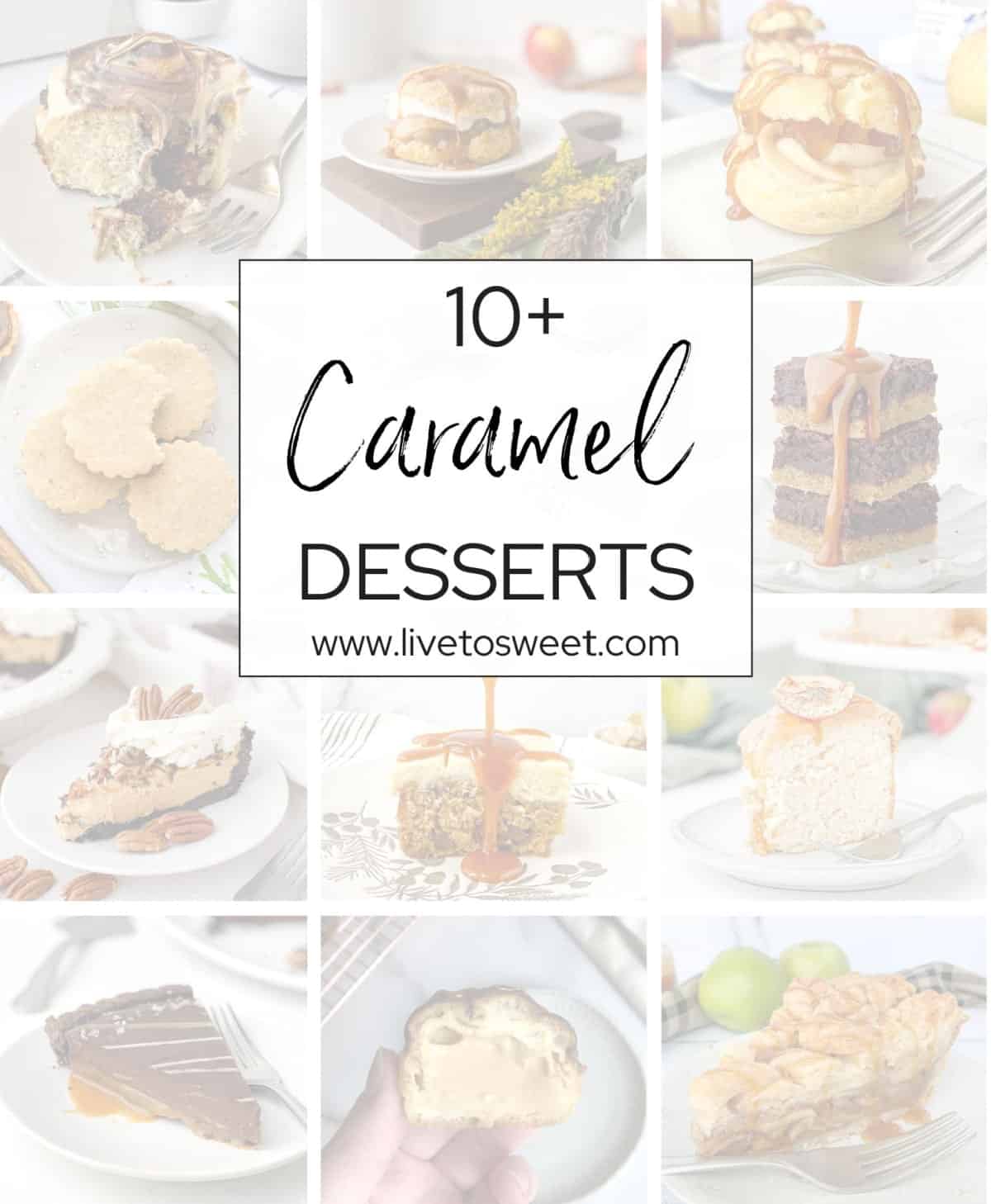 Collage of Caramel Desserts.