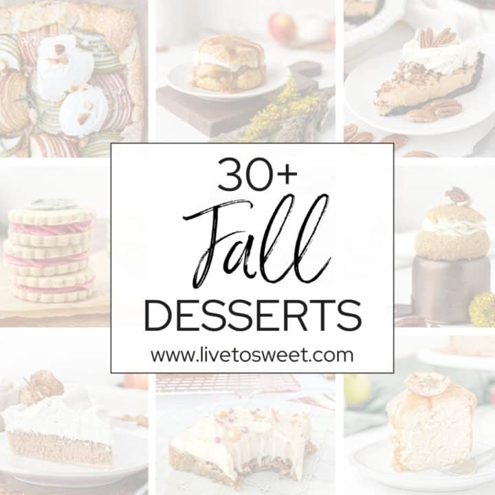 Collage of Fall Desserts.