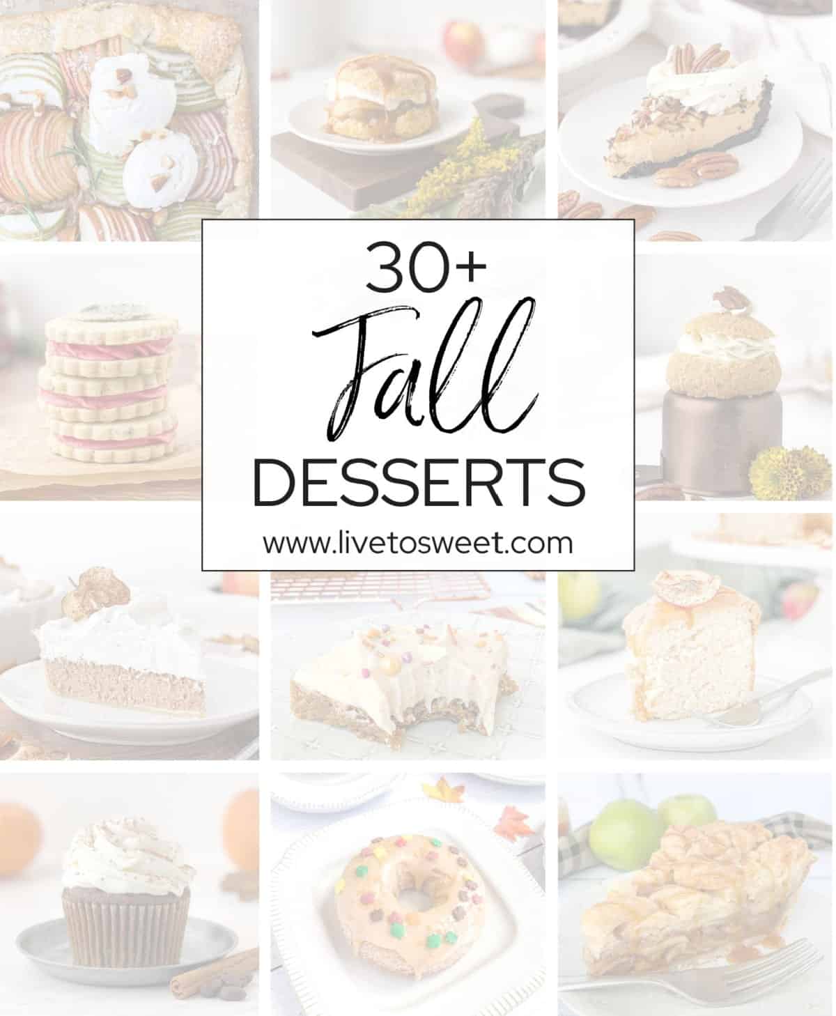 Collage of Fall Desserts.