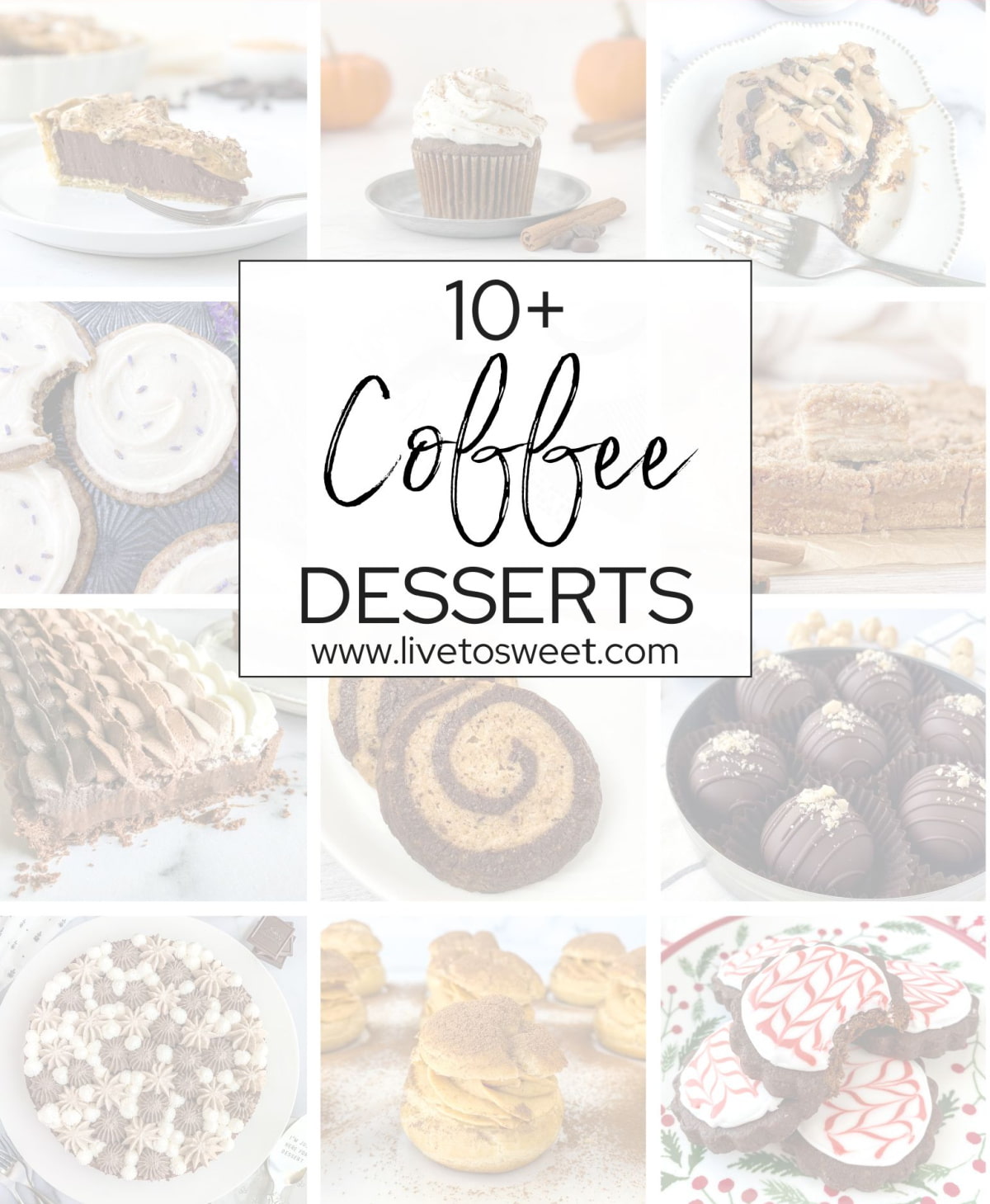 Collage of Coffee Desserts.