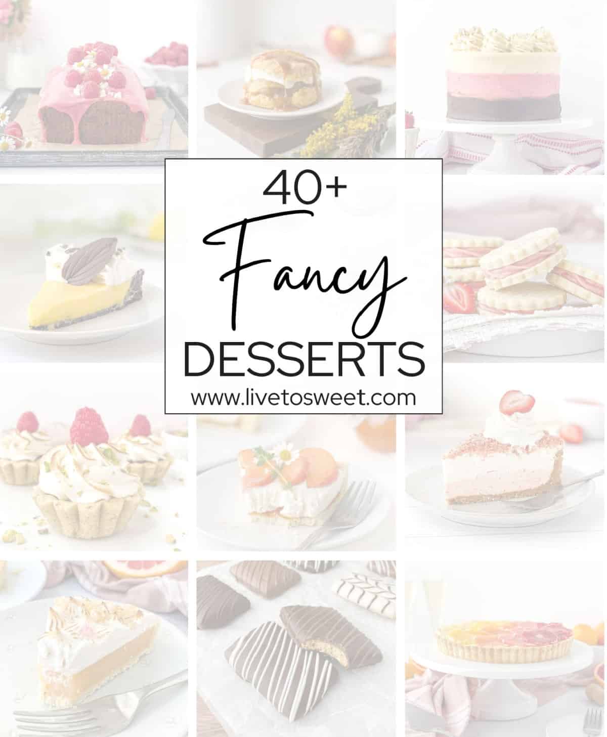Collage of Fancy Desserts.