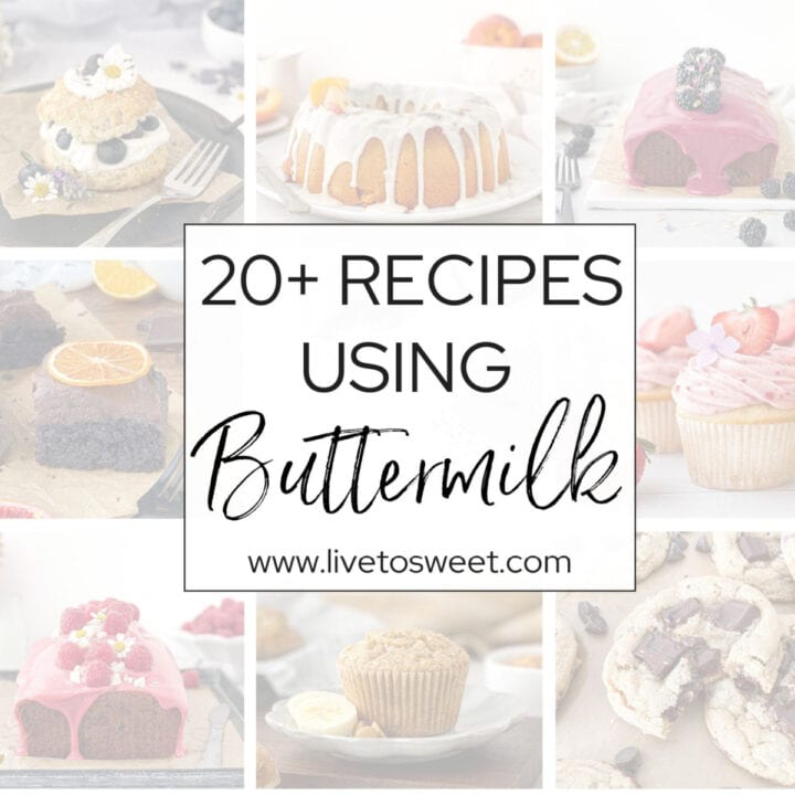 Collage of recipes using buttermilk.