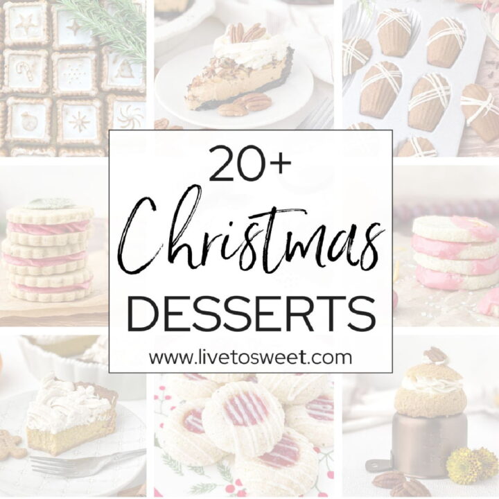 Collage of Christmas Desserts.