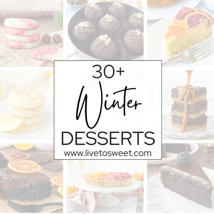 Collage of Winter Desserts.