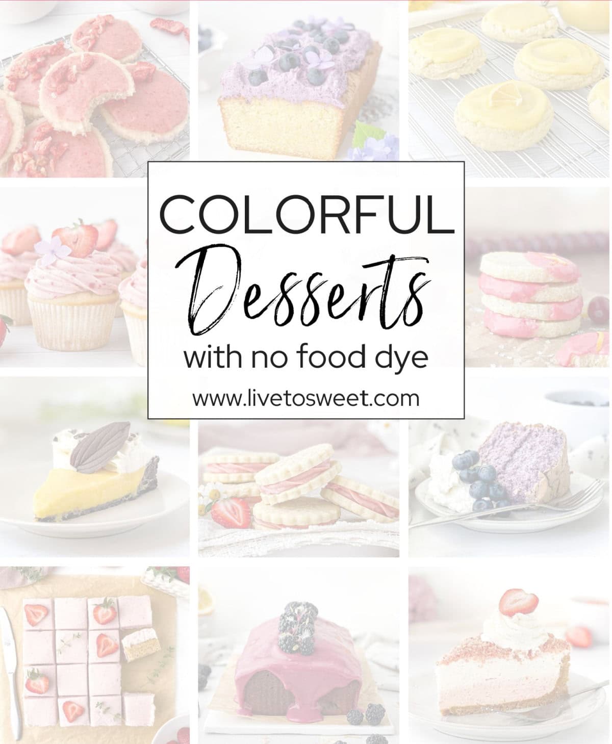 Collage of Colorful Desserts.